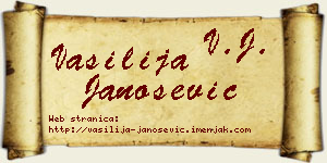 Vasilija Janošević vizit kartica